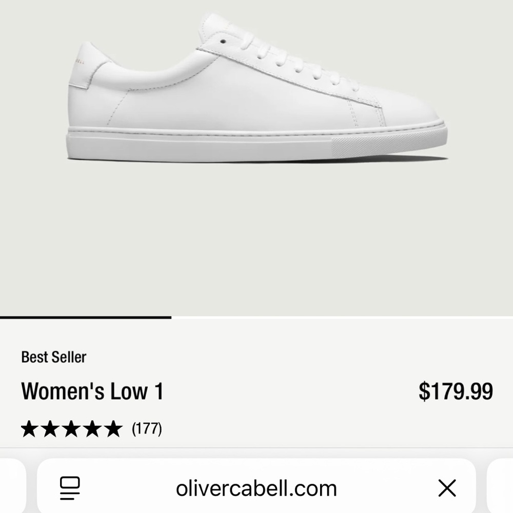 Oliver Cabell Women's Low 1 Classic White Sneakers